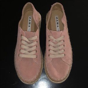 Zara Suede Espadrille Sneakers